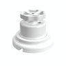 Kit interrupteur va-et-vient à bouton et socle en porcelaine — Blanc / Blanc / Plat Ø 100 mm