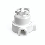 Kit interrupteur va-et-vient à bouton et socle en porcelaine — Blanc / Blanc / 2 sorties