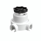 Kit interrupteur va-et-vient à bouton et socle en porcelaine — Blanc / Noir / 2 sorties