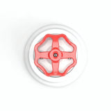 Kit interrupteur va-et-vient à bouton et socle en porcelaine — Blanc / Rouge / Plat Ø 100 mm