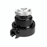 Kit interrupteur va-et-vient à bouton et socle en porcelaine — Noir / Blanc / 1 sortie