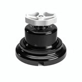 Kit interrupteur va-et-vient à bouton et socle en porcelaine — Noir / Blanc / Plat Ø 100 mm