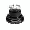 Kit interrupteur va-et-vient à bouton et socle en porcelaine — Noir / Blanc / Plat Ø 100 mm