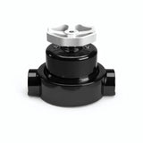 Kit interrupteur va-et-vient à bouton et socle en porcelaine — Noir / Blanc / 2 sorties en ligne