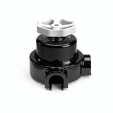 Kit interrupteur va-et-vient à bouton et socle en porcelaine — Noir / Blanc / 2 sorties
