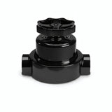 Kit interrupteur va-et-vient à bouton et socle en porcelaine — Noir / Noir / 2 sorties en ligne