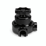Kit interrupteur va-et-vient à bouton et socle en porcelaine — Noir / Noir / 2 sorties
