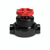 Kit interrupteur va-et-vient à bouton et socle en porcelaine — Noir / Rouge / 2 sorties en ligne