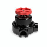 Kit interrupteur va-et-vient à bouton et socle en porcelaine — Noir / Rouge / 2 sorties