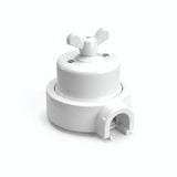 Kit va-et-vient à écrou papillon et socle en porcelaine — Blanc / Blanc / 1 sortie