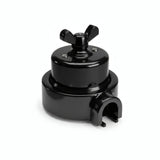 Kit va-et-vient à écrou papillon et socle en porcelaine — Noir / Noir / 1 sortie