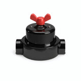 Kit va-et-vient à écrou papillon et socle en porcelaine — Noir / Rouge / 2 sorties en ligne