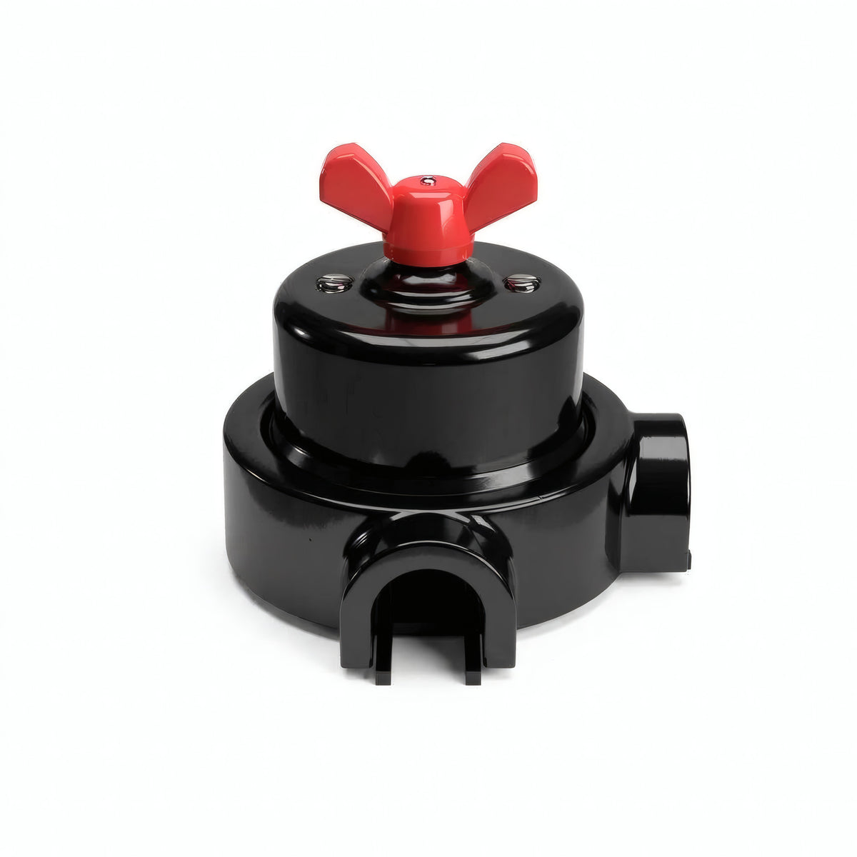 Kit va-et-vient à écrou papillon et socle en porcelaine — Noir / Rouge / 2 sorties