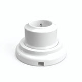 Kit prise murale et socle en porcelaine — Française 2P+T 16 A / Blanc / Plat Ø 100 mm