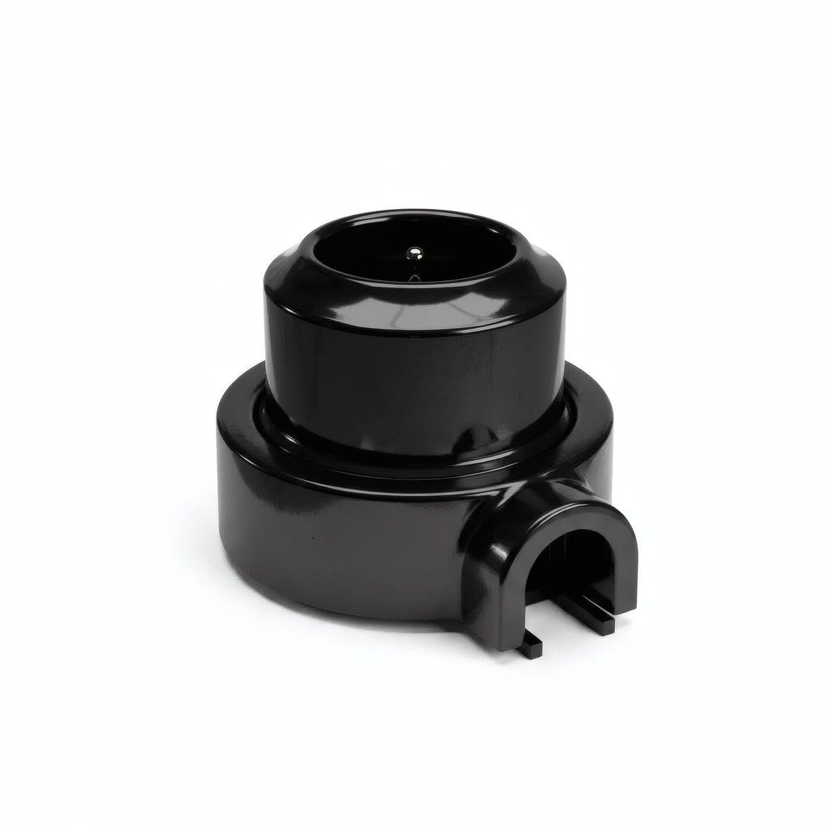 Kit prise murale et socle en porcelaine — Française 2P+T 16 A / Noir / 1 sortie