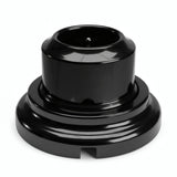 Kit prise murale et socle en porcelaine — Française 2P+T 16 A / Noir / Plat Ø 100 mm