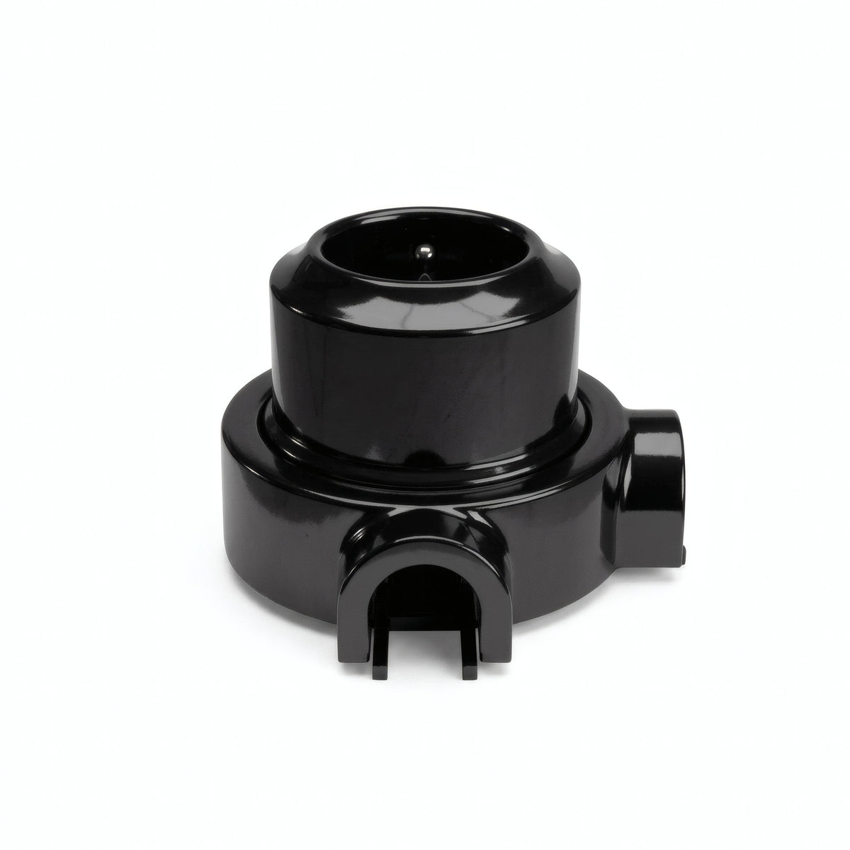 Kit prise murale et socle en porcelaine — Française 2P+T 16 A / Noir / 2 sorties
