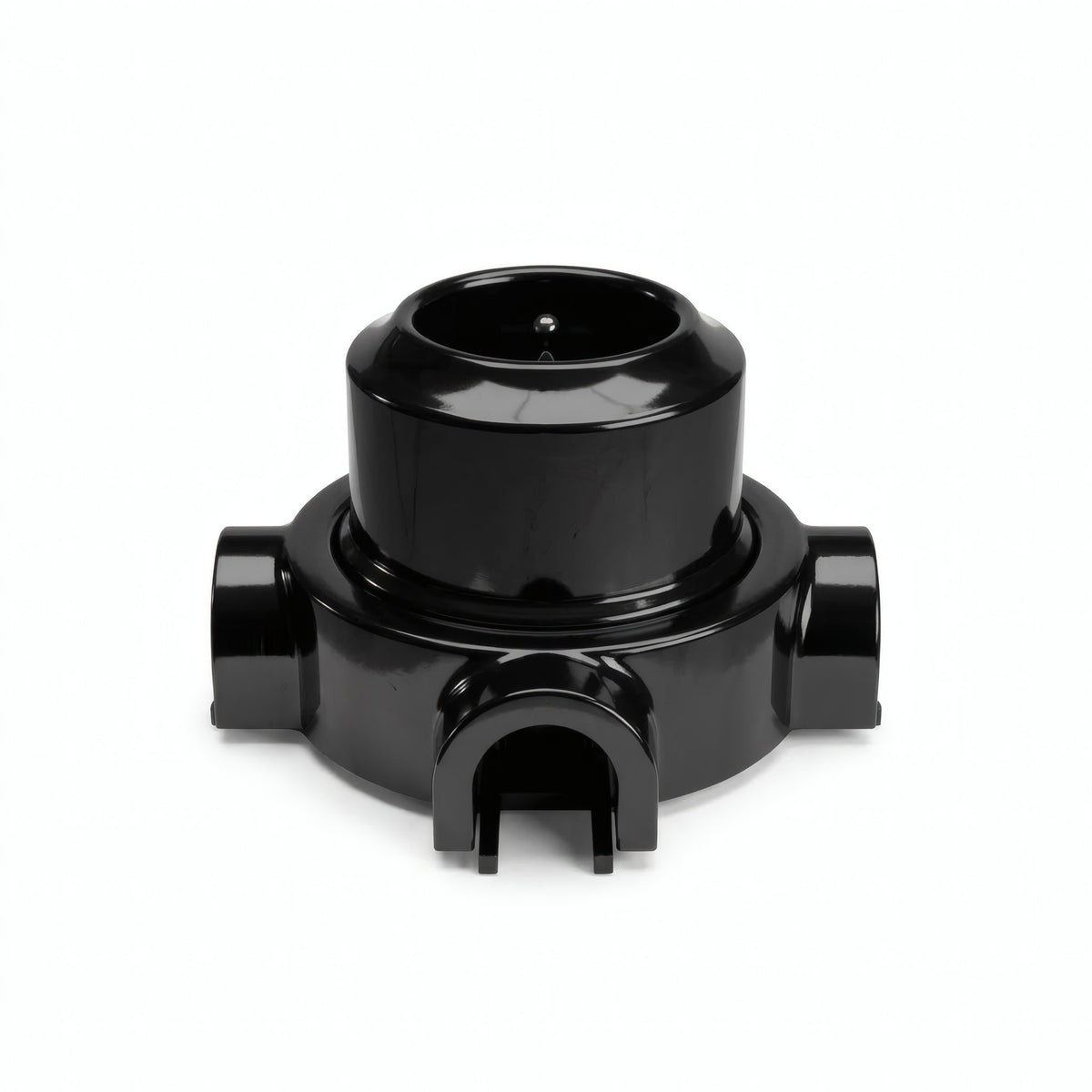Kit prise murale et socle en porcelaine — Française 2P+T 16 A / Noir / 3 sorties
