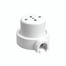 Kit prise murale et socle en porcelaine — Italienne 2P+T 10/16 A / Blanc / 1 sortie