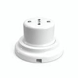 Kit prise murale et socle en porcelaine — Italienne 2P+T 10/16 A / Blanc / Plat Ø 100 mm