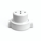 Kit prise murale et socle en porcelaine — Italienne 2P+T 10/16 A / Blanc / 2 sorties en ligne