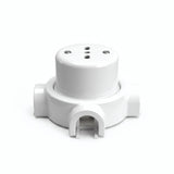 Kit prise murale et socle en porcelaine — Italienne 2P+T 10/16 A / Blanc / 3 sorties