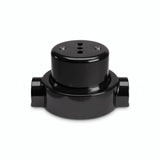 Kit prise murale et socle en porcelaine — Italienne 2P+T 10/16 A / Noir / 2 sorties en ligne