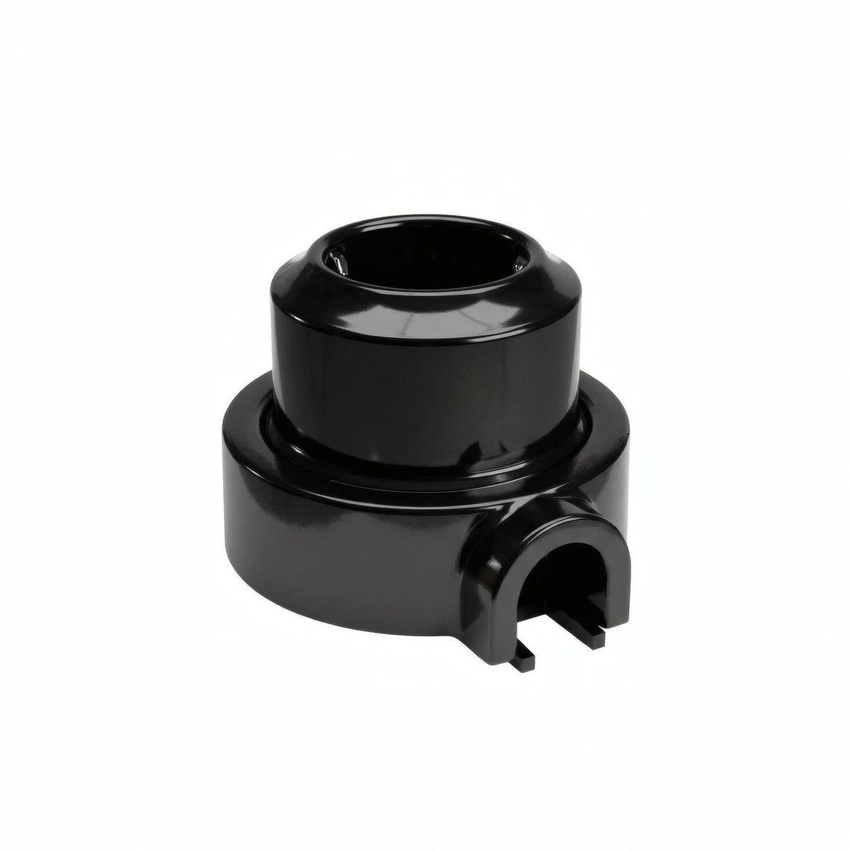 Kit prise murale et socle en porcelaine — Schuko 2P+T 16 A / Noir / 1 sortie