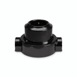 Kit prise murale et socle en porcelaine — Schuko 2P+T 16 A / Noir / 2 sorties en ligne