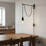 Lampe baladeuse câble textile torsadé, mise en situation