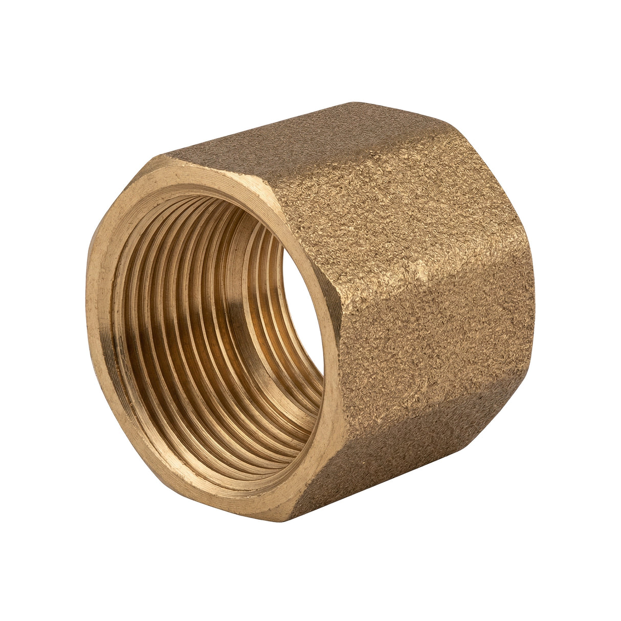 Manchon égal femelle-femelle à butée en laiton CW617N BSP - vue isométrique