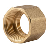 Manchon égal femelle-femelle à butée en laiton CW617N BSP - vue de face