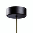 Mini rosace cylindrique en bois, Ø 88 mm — 1 trou central / Effet Wengé