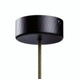 Mini rosace cylindrique en bois, Ø 88 mm — 1 trou central / Effet Wengé
