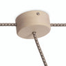 Mini rosace cylindrique en bois, Ø 88 mm — 1 trou central et 2 latéraux / Neutre