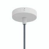Mini rosace cylindrique en métal, Ø 83 mm — 1 trou central / Conique thermoplastique / Blanc mat