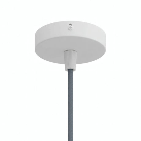 Mini rosace cylindrique en métal, Ø 83 mm — 1 trou central / Conique thermoplastique / Blanc mat