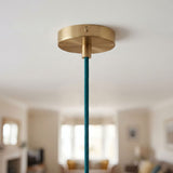 Mini rosace cylindrique en métal, Ø 83 mm — 1 trou central / Conique thermoplastique / Bronze satiné