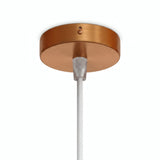 Mini rosace cylindrique en métal, Ø 83 mm — 1 trou central / Conique thermoplastique / Cuivre satiné