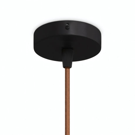 Mini rosace cylindrique en métal, Ø 83 mm — 1 trou central / Conique thermoplastique / Noir
