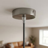 Mini rosace cylindrique en métal, Ø 83 mm — 1 trou central / Conique thermoplastique / Titane satiné