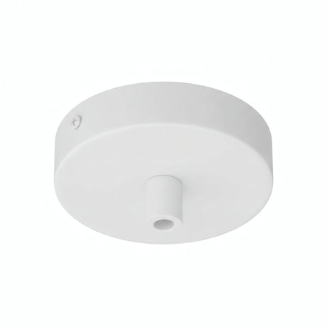 Mini rosace cylindrique en métal, Ø 83 mm — 1 trou central / Cylindrique métal / Blanc mat