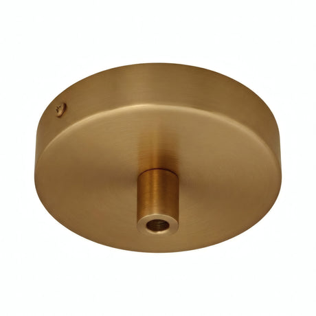 Mini rosace cylindrique en métal, Ø 83 mm — 1 trou central / Cylindrique métal / Bronze satiné