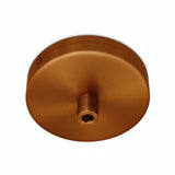 Mini rosace cylindrique en métal, Ø 83 mm — 1 trou central / Cylindrique métal / Cuivre satiné