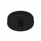 Mini rosace cylindrique en métal, Ø 83 mm — 1 trou central / Cylindrique métal / Noir