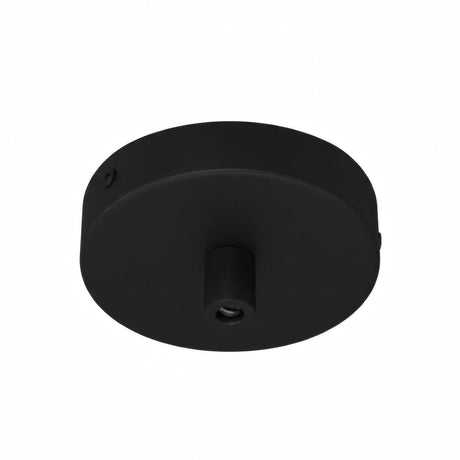Mini rosace cylindrique en métal, Ø 83 mm — 1 trou central / Cylindrique métal / Noir