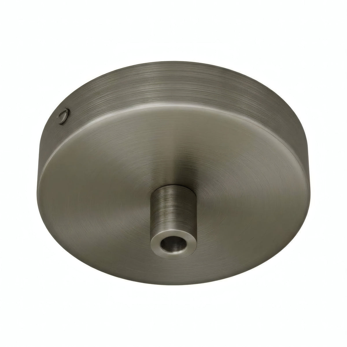 Mini rosace cylindrique en métal, Ø 83 mm — 1 trou central / Cylindrique métal / Titane satiné
