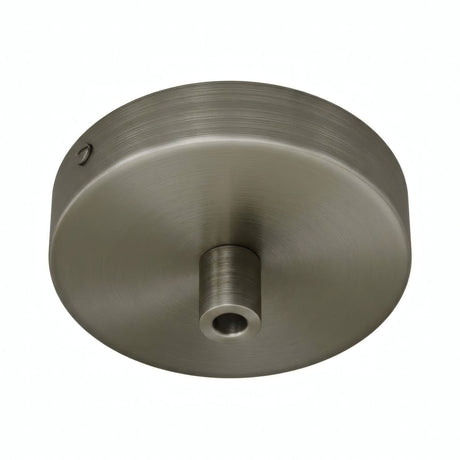 Mini rosace cylindrique en métal, Ø 83 mm — 1 trou central / Cylindrique métal / Titane satiné
