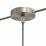 Mini rosace cylindrique en métal, Ø 83 mm — 1 trou central et 2 latéraux / Conique thermoplastique / Titane satiné