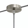 Mini rosace cylindrique en métal, Ø 83 mm — 1 trou central et 2 latéraux / Conique thermoplastique / Titane satiné